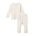 2Pc Long Sleeve Pointelle Pyjamas - pj sets - Nature Baby