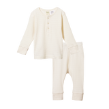 2Pc Long Sleeve Pointelle Pyjamas - pj sets - Nature Baby