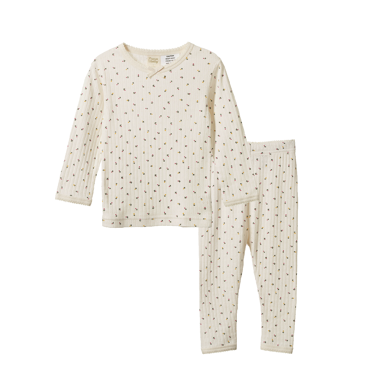 2PC LONG SLEEVE PYJAMA SET POINTELLE | Aster Floral Print-Web-front