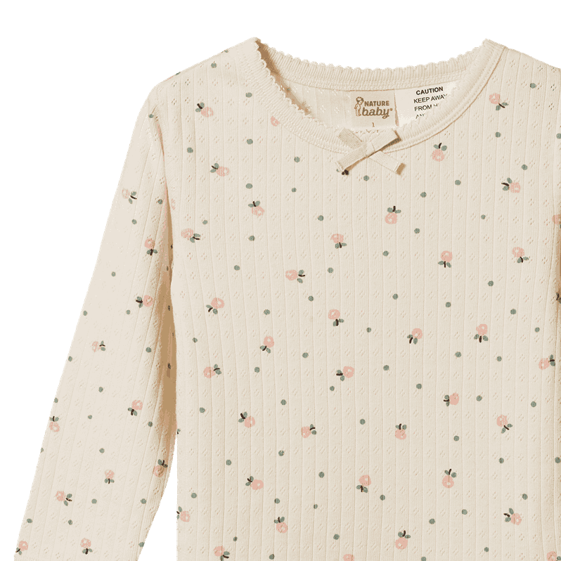 2PC LONG SLEEVE PYJAMA SET POINTELLE | Posey Blossom Print-Web-hover