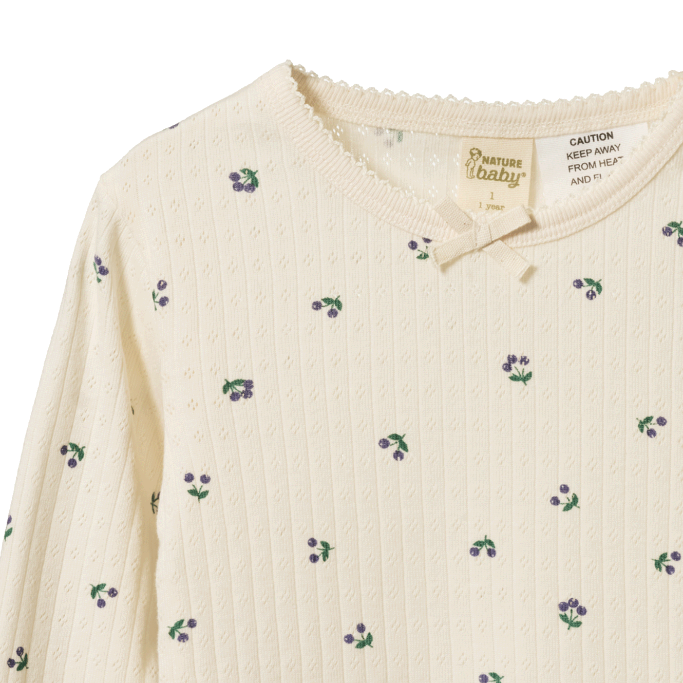 2Pc Long Sleeve Pyjama Set Pointelle - pj sets - Nature Baby
