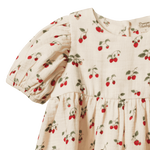 ALBERTINE DRESS MUSLIN | Strawberry Blush Print-Extra Img - 3