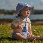 ARIE SHORTS LINEN | Blue Stripe-Extra Img - 1