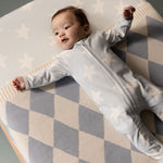 DUNE BLANKET | Celestial Blue Diamond Knit-Extra Img - 1