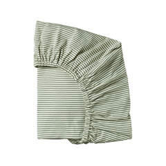 FITTED SHEET JERSEY | Nettle Pinstripe-Web-front