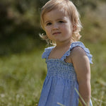 GALA DRESS LINEN | Blue Stripe-Extra Img - 3
