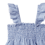 GALA DRESS LINEN | Blue Stripe-Extra Img - 4