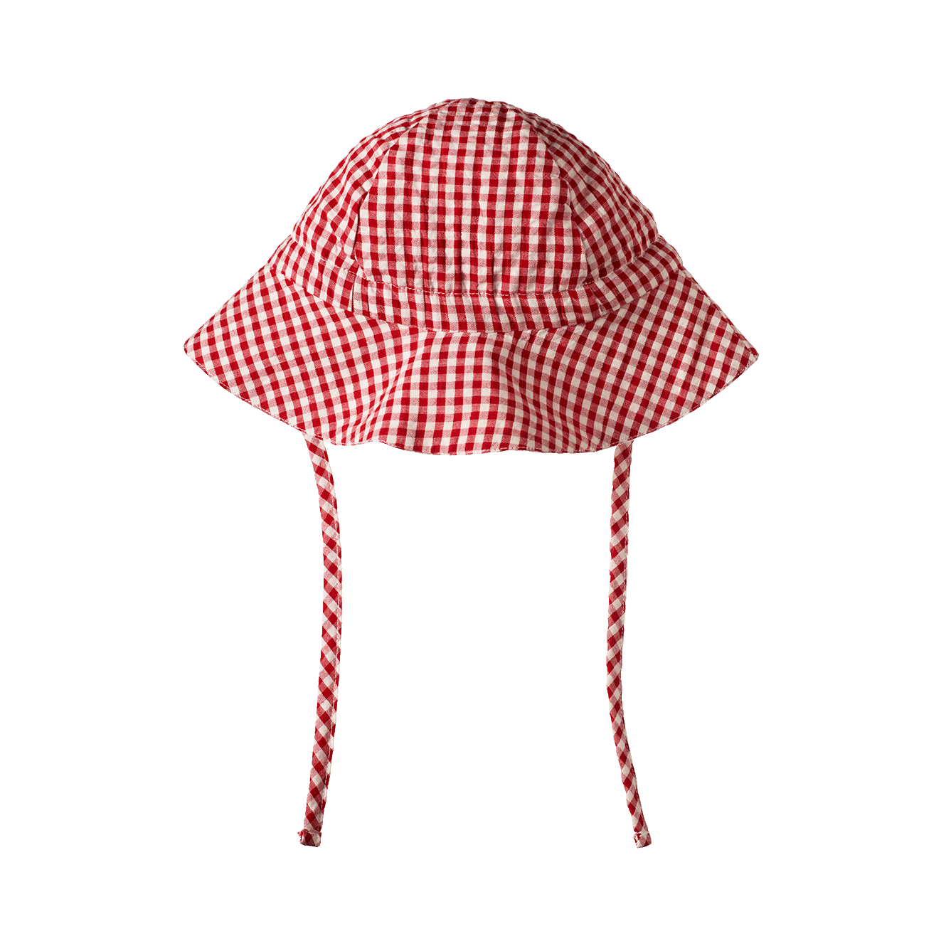 GINGHAM SUNHAT | Red Check-Web-front