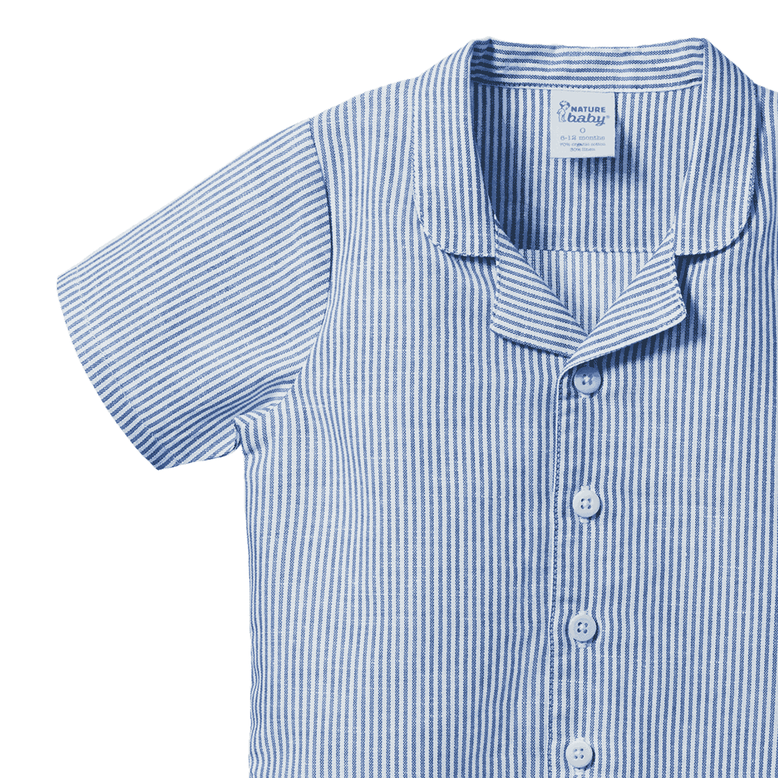 GUTHRIE SHIRT LINEN | Blue Stripe-Extra Img - 3
