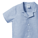 GUTHRIE SHIRT LINEN | Blue Stripe-Extra Img - 3