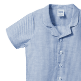 GUTHRIE SHIRT LINEN | Blue Stripe-Extra Img - 3