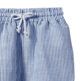 JAMES SHORTS LINEN | Blue Stripe-Extra Img - 3