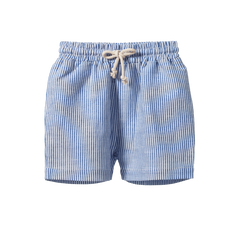 JAMES SHORTS LINEN | Blue Stripe-Web-front