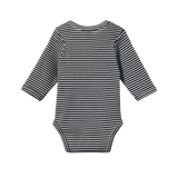 LONG SLEEVE BODYSUIT | Navy Stripe-Extra Img - 1