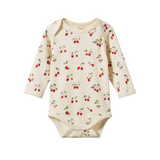 LONG SLEEVE BODYSUIT | Strawberry Blush Print-Web-front