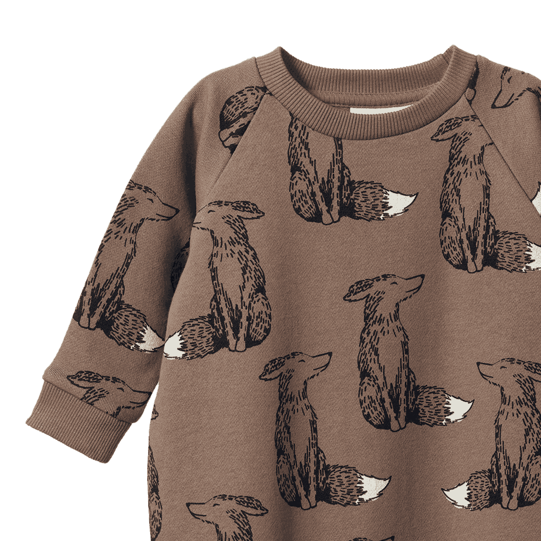 LONG SLEEVE JUNO ROMPER | Foxy Cub Print-Extra Img - 1