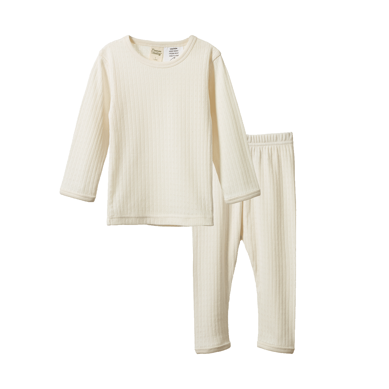 Pointelle Long Sleeve Pyjama Set - pj sets - Nature Baby