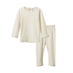 Pointelle Long Sleeve Pyjama Set - pj sets - Nature Baby