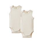 2 Pack Derby Bodysuit Singlet - singlet bodysuits - Nature Baby