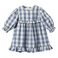 NORA DRESS | Bluebelle Check-Web-front