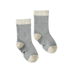ORGANIC COTTON SOCKS | Navy Stripe-Web-front