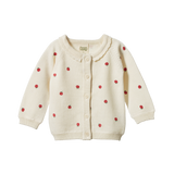 PIPER CARDIGAN | Raspberry Print-Web-front