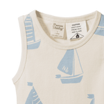 SINGLET PYJAMA SET | Regatta Blue Print-Extra Img - 4