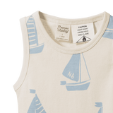 SINGLET PYJAMA SET | Regatta Blue Print-Extra Img - 4