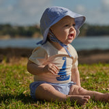 STRETCH JERSEY S/S BODYSUIT | Sail Boat Print-Web-hover