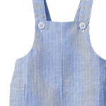 TUCKER SHORTIE OVERALLS LINEN | Blue Stripe-Extra Img - 2